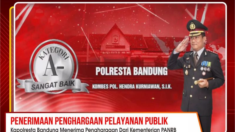 polresta bandung raih penghargaan
